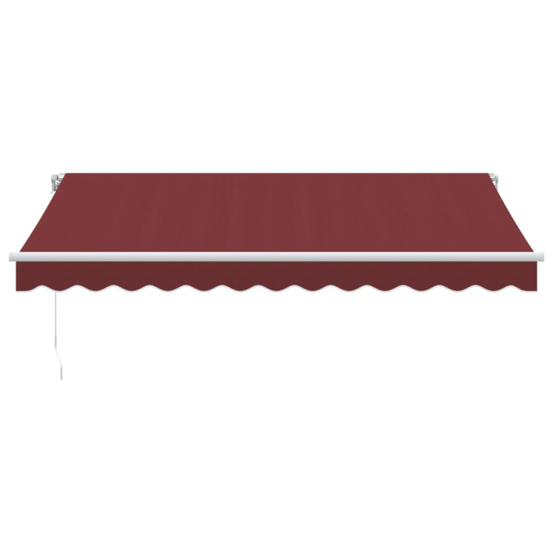 Markise Manuell mit LED Weinrot 350x250 cm