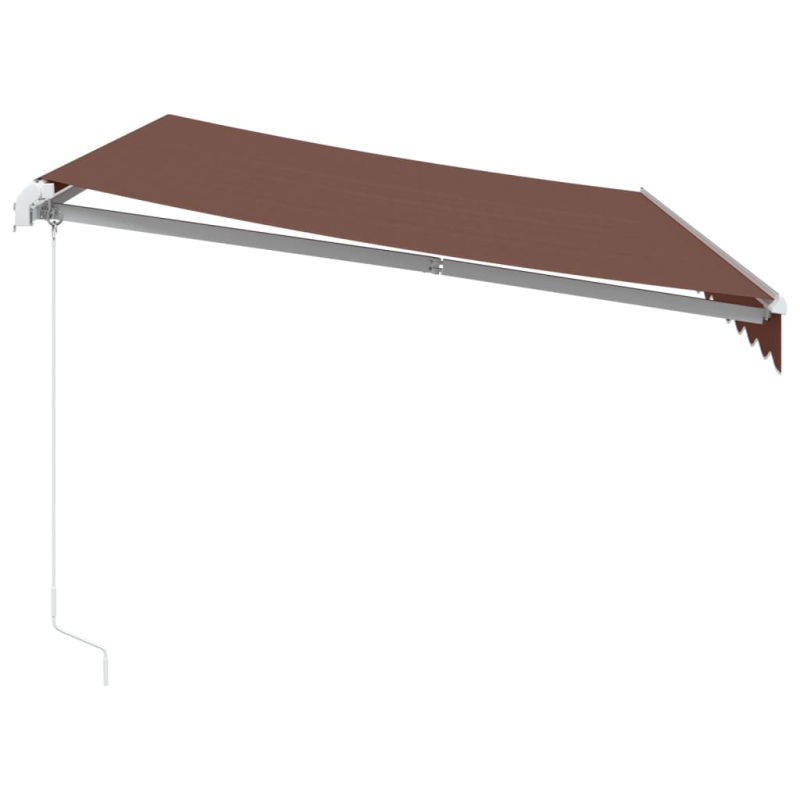 Markise Manuell mit LED Braun 350x250 cm