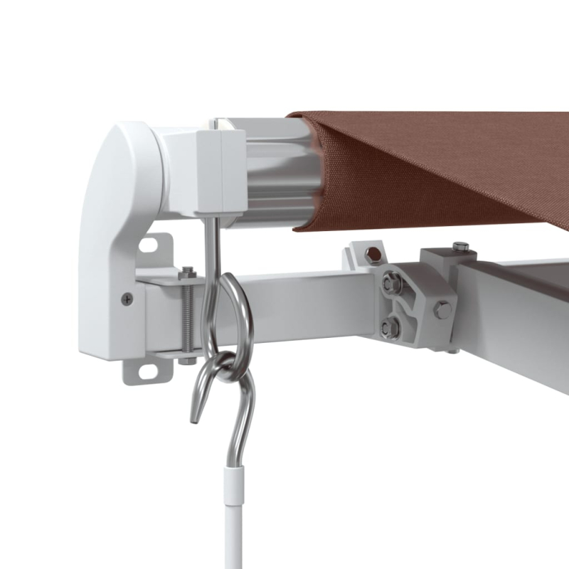 Markise Manuell mit LED Braun 350x250 cm