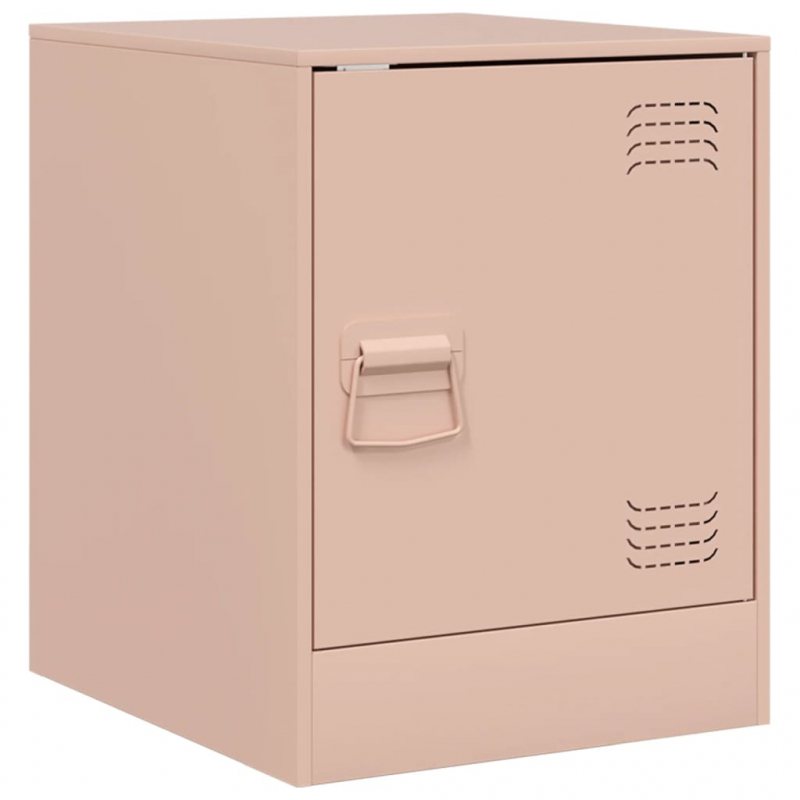 Nachttische 2 Stk. Rosa 34,5x39x44 cm Stahl