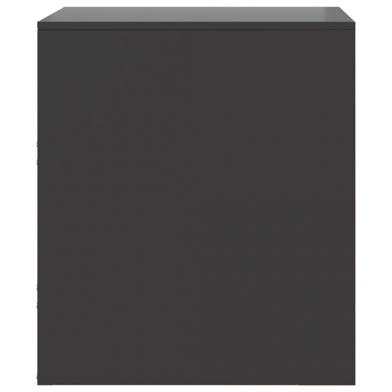 Nachttisch Schwarz 34,5x39x44 cm Stahl