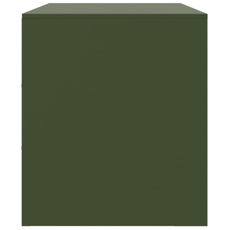 TV-Schränke 2 Stk. Olivgrün 67x39x44 cm Stahl