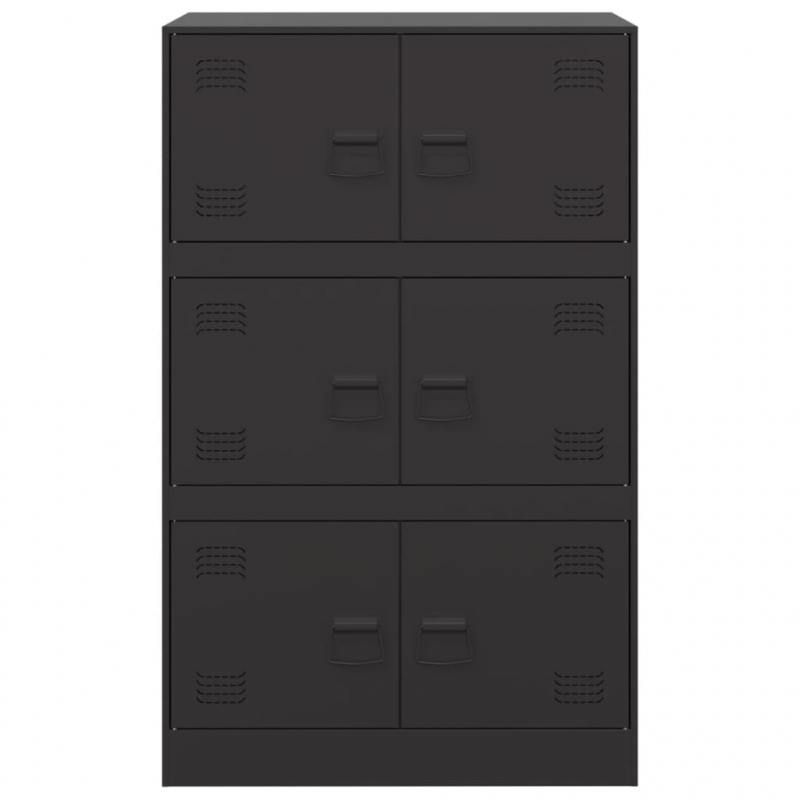 Sideboard Schwarz 67x39x107 cm Stahl