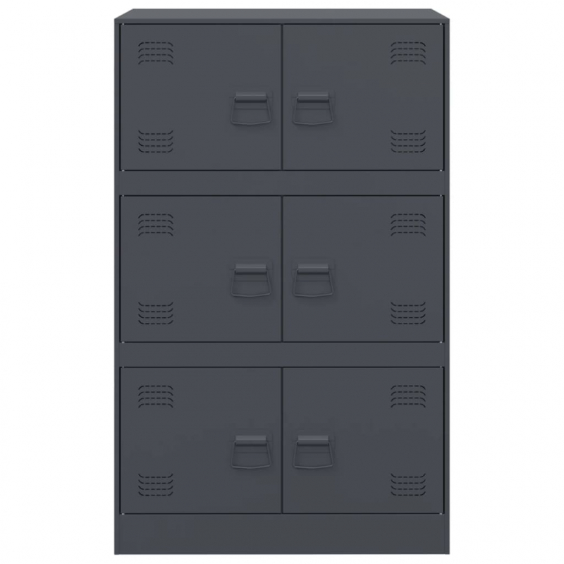 Sideboard Anthrazit 67x39x107 cm Stahl