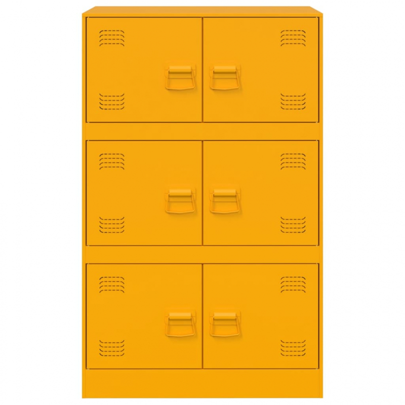 Sideboard Senfgelb 67x39x107 cm Stahl