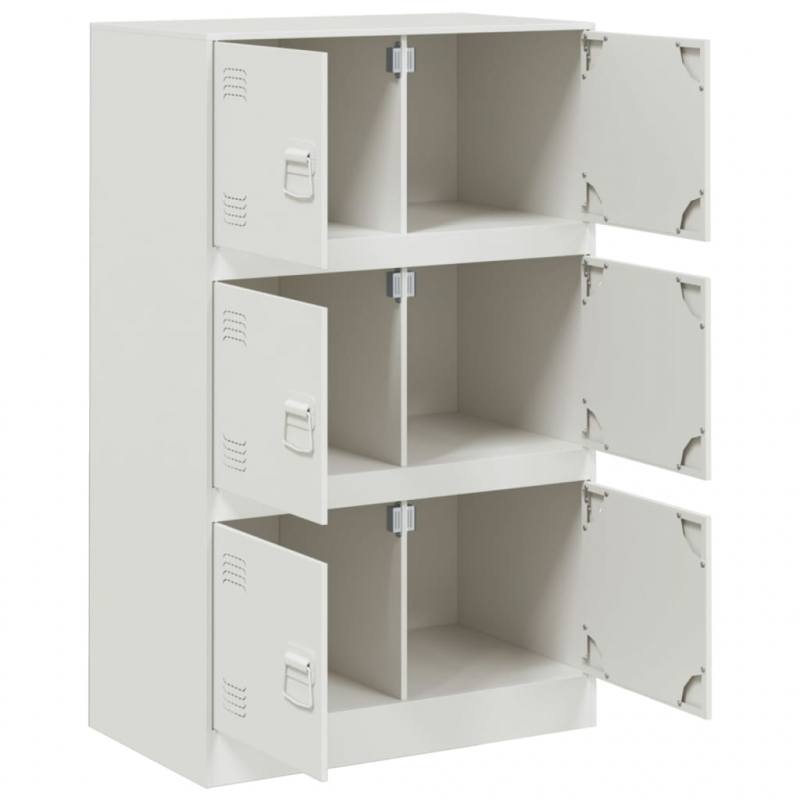 Sideboard Weiß 67x39x107 cm Stahl