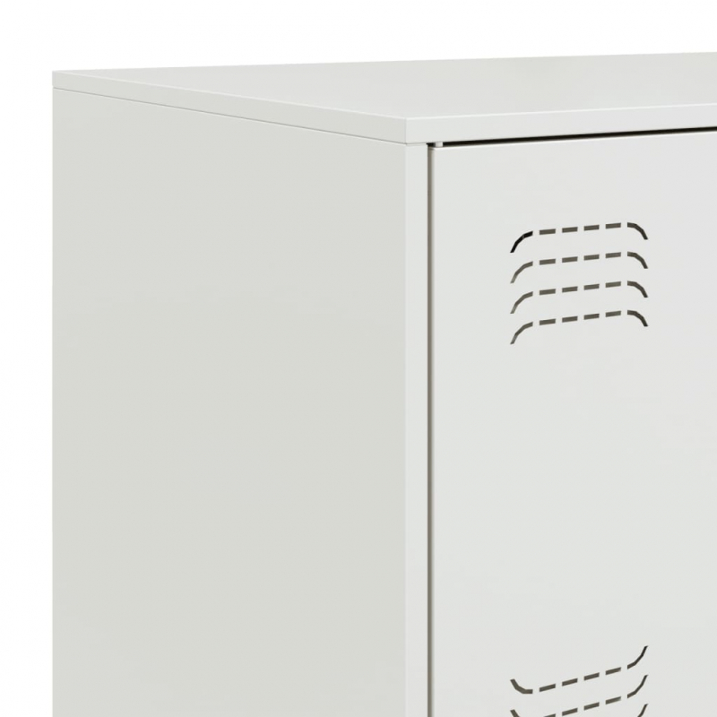 Sideboard Weiß 67x39x107 cm Stahl