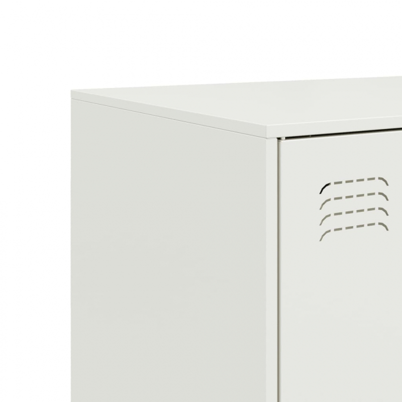 Sideboard Weiß 67x39x107 cm Stahl