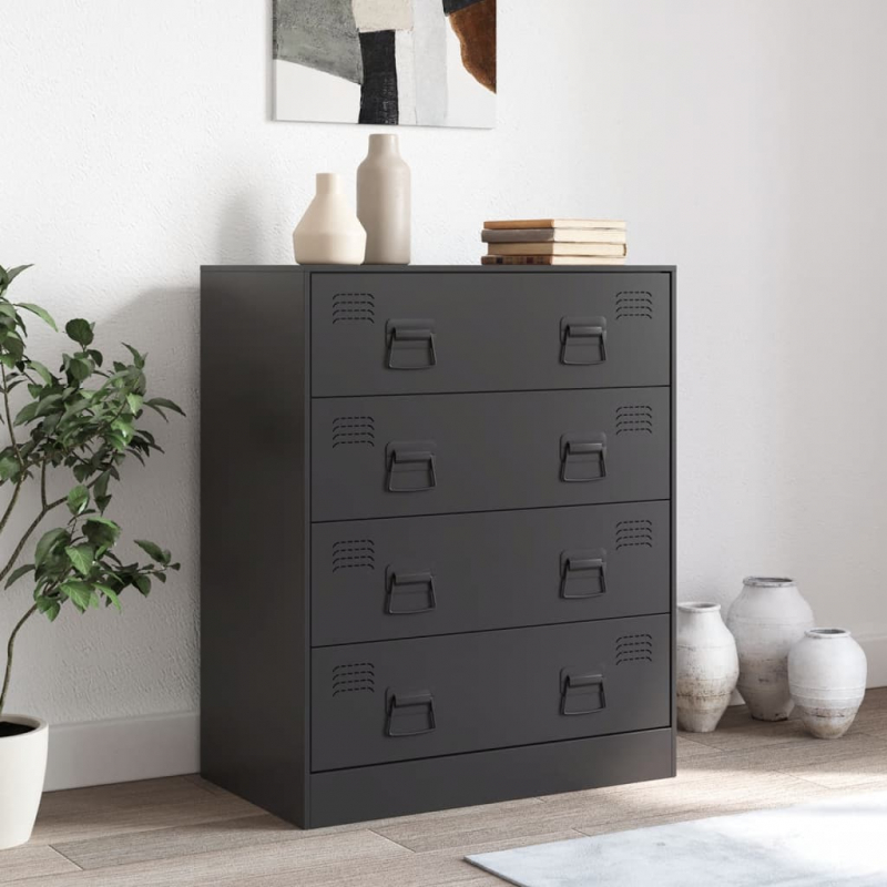 Sideboard Schwarz 67x39x83 cm Stahl