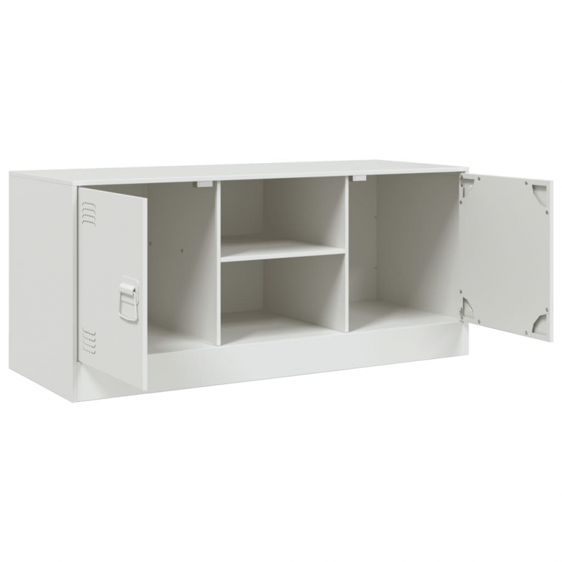 TV-Schrank Weiß 99x39x44 cm Stahl