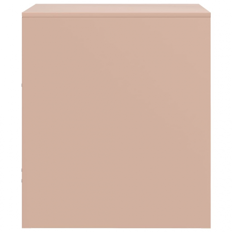 Nachttisch Rosa 34,5x39x44 cm Stahl