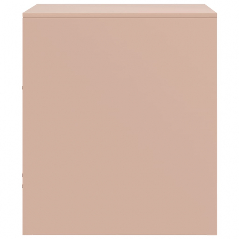 Nachttische 2 Stk. Rosa 34,5x39x44 cm Stahl