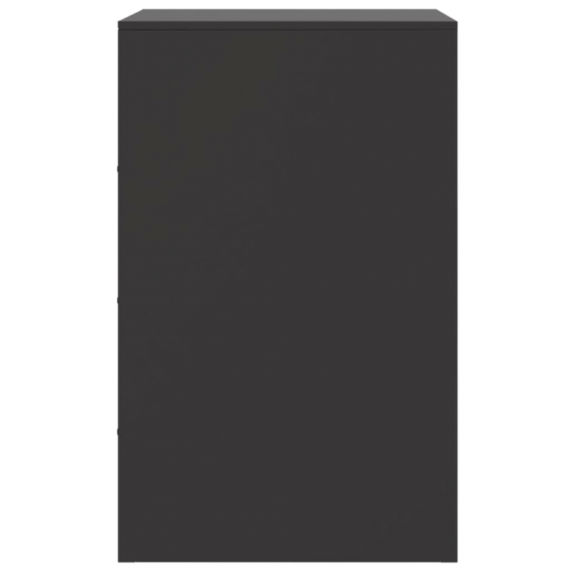 Nachttische 2 Stk. Schwarz 34,5x39x62 cm Stahl