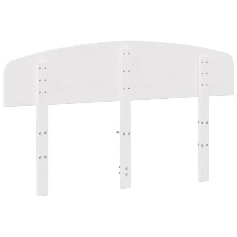 Kopfteil Weiß 150 cm Massivholz Kiefer