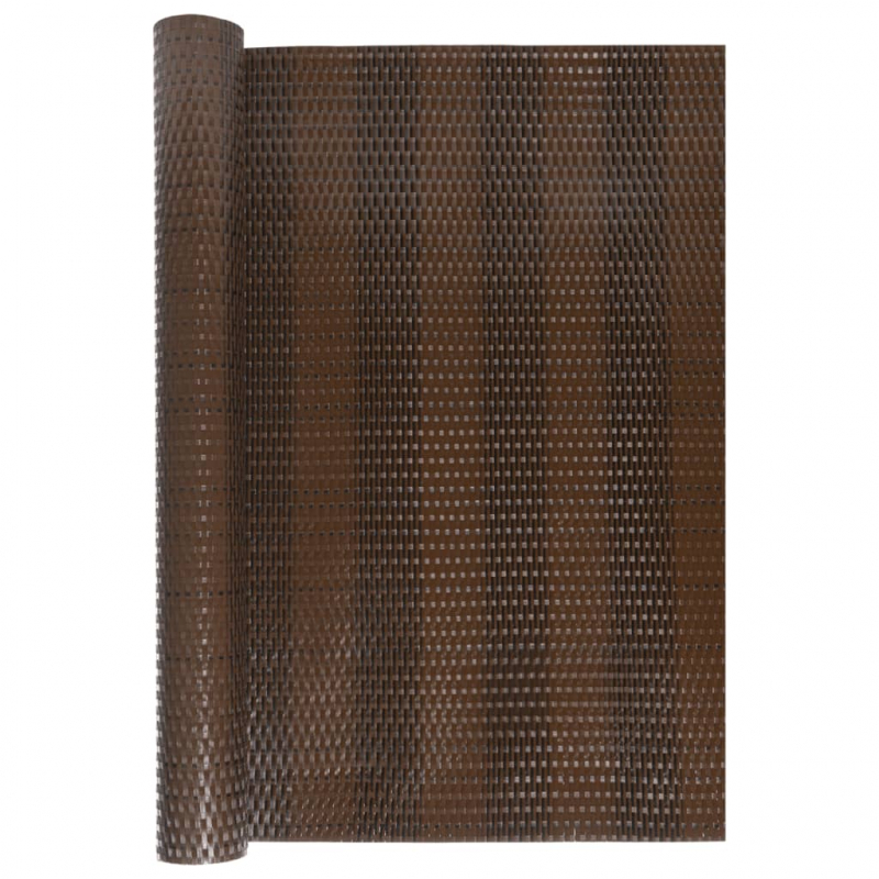 Balkon-Sichtschutz Braun und Schwarz 300x90 cm Poly Rattan