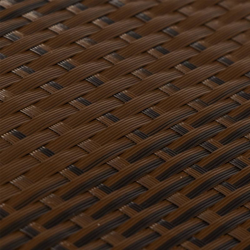 Balkon-Sichtschutz Braun und Schwarz 1000x100 cm Poly Rattan
