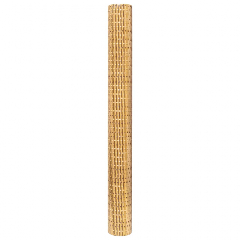 Balkon-Sichtschutz Hellbraun 1000x80 cm Poly Rattan