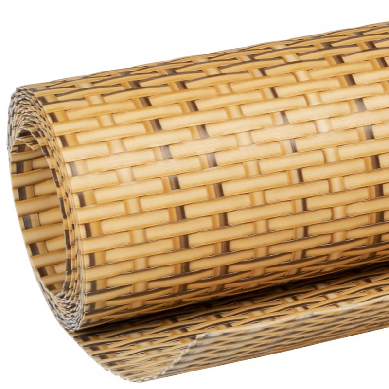 Balkon-Sichtschutz Hellbraun 1000x90 cm Poly Rattan