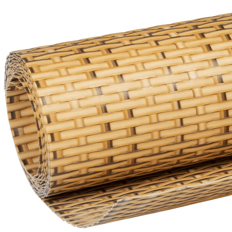 Balkon-Sichtschutz Hellbraun 1000x100 cm Poly Rattan