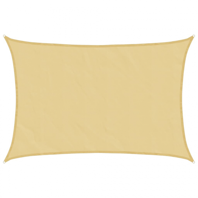 Sonnensegel Sandfarbe 5x3,5 m 100% Polyester Oxford