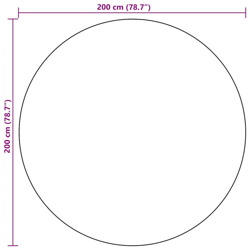 Outdoor-Teppich ARAKIL Schwarz Ø200 cm PP