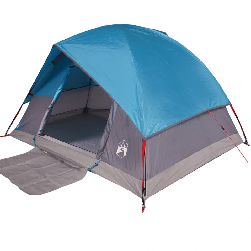 Kuppel-Campingzelt 3 Personen Blau Wasserdicht