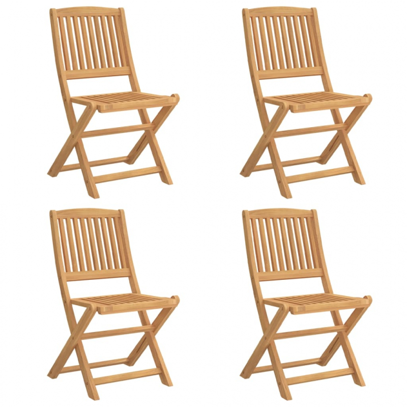 Gartenstühle 4 Stk. Klappbar 57x49x90 cm Massivholz Akazie