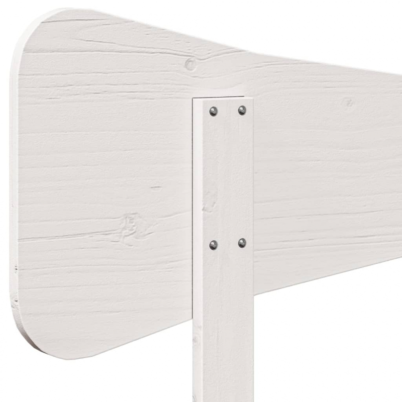 Kopfteil Weiß 120 cm Massivholz Kiefer