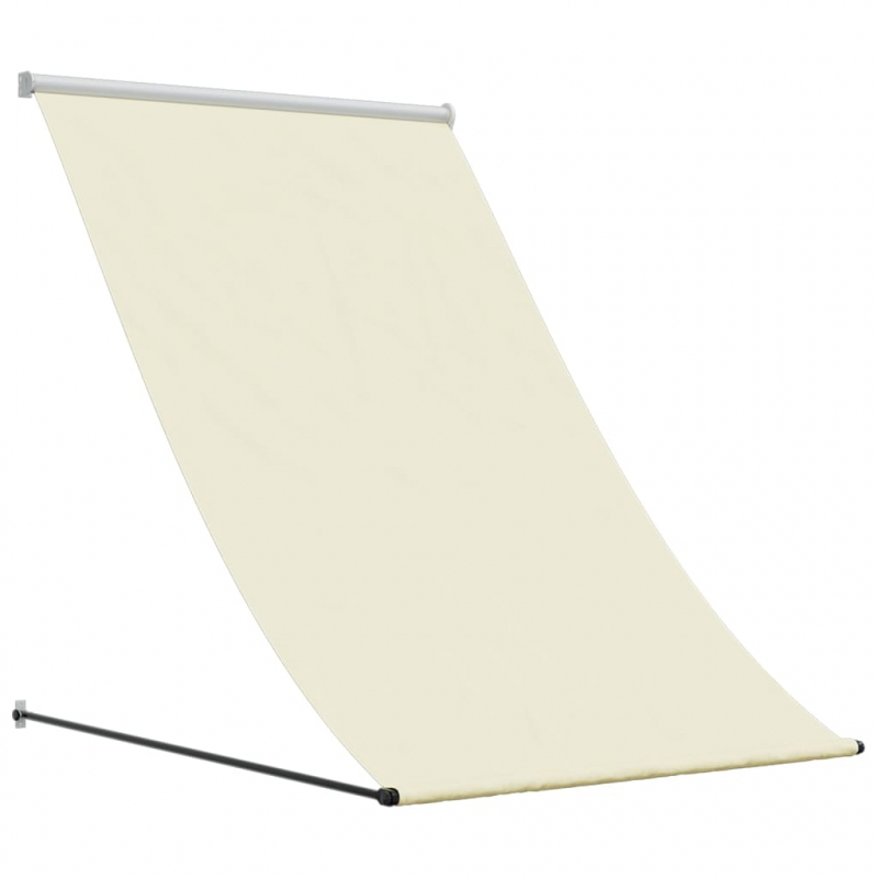 Markise Einziehbar Creme 150x150 cm Stoff und Stahl