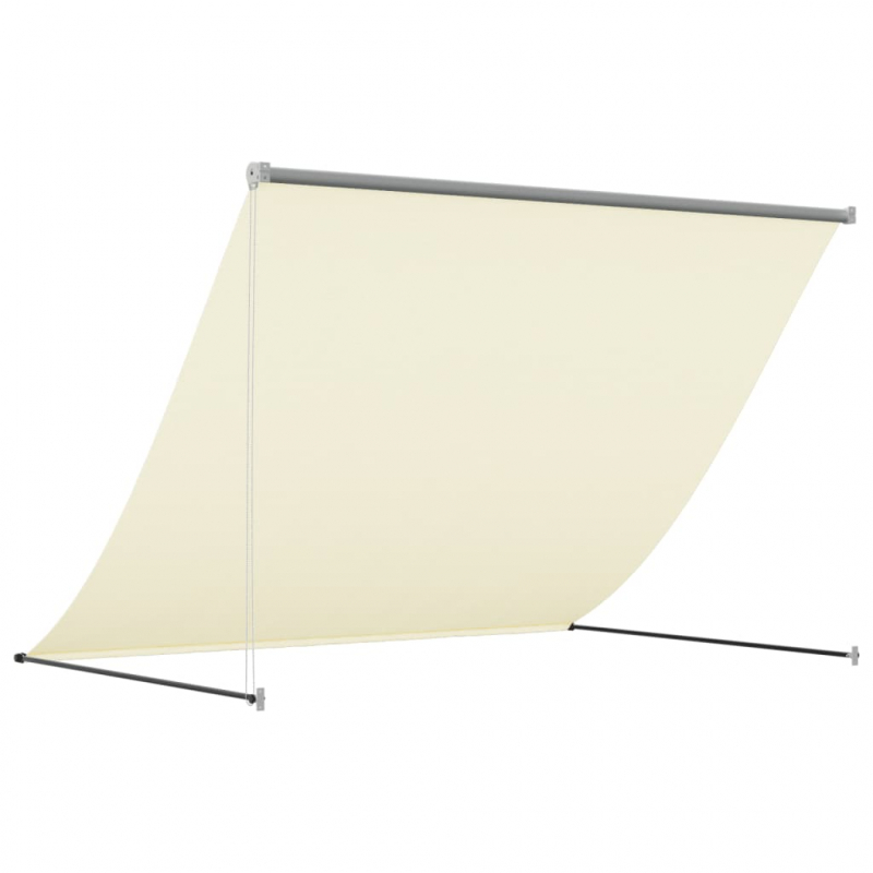 Markise Einziehbar Creme 250x150 cm Stoff und Stahl