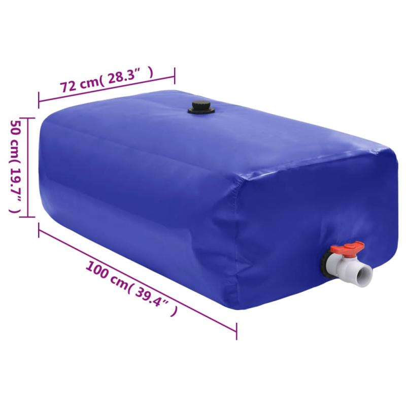 Wassertank mit Wasserhahn Faltbar 360 L PVC