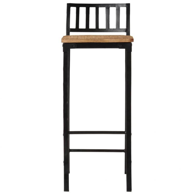 5-tlg. Bar-Set Raues Mangoholz und Metall