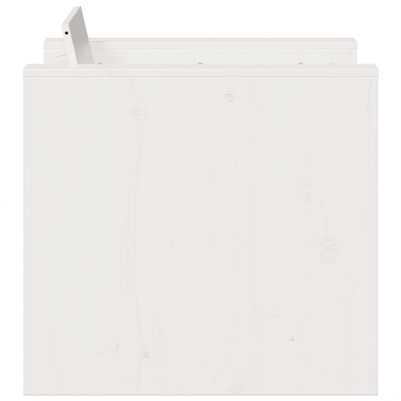 Gartensessel Weiß 79x60x62 cm Massivholz Kiefer