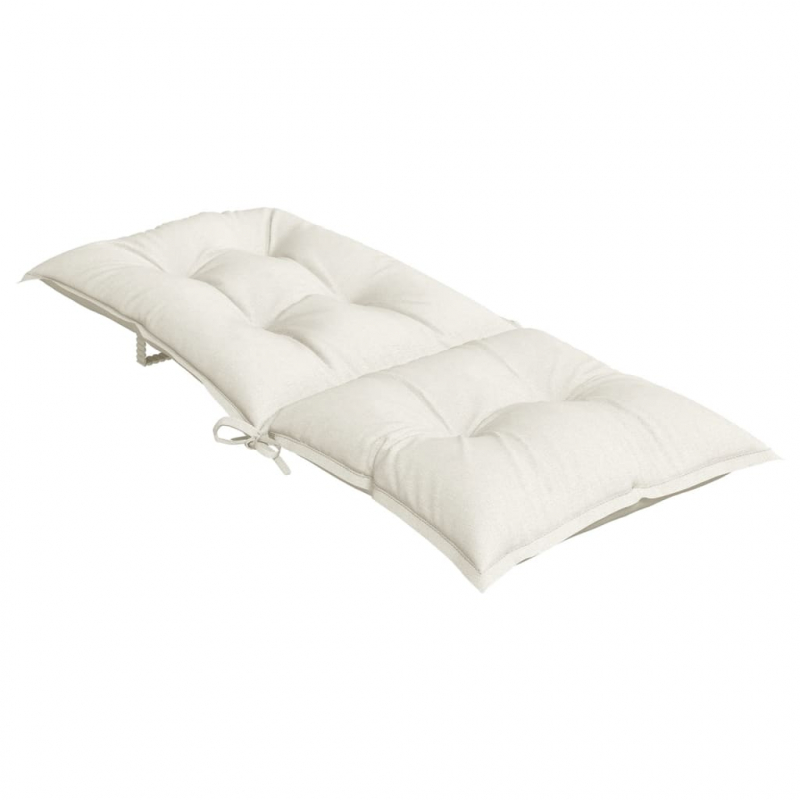 Hochlehner-Auflagen 6 Stk. Melange Creme 120x50x7 cm Stoff