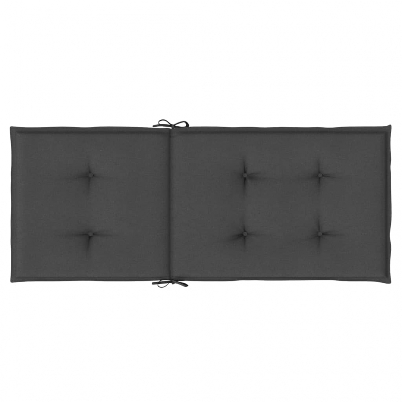 Hochlehner-Auflagen 6 Stk. Melange Anthrazit 120x50x4 cm Stoff
