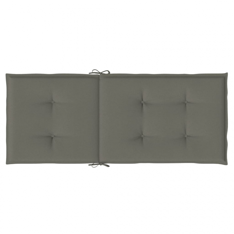 Hochlehner-Auflagen 6 Stk. Melange Dunkelgrau 120x50x4 cm Stoff