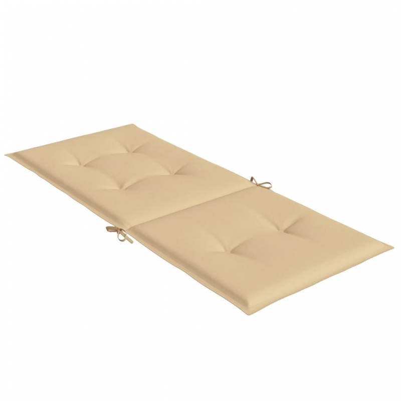 Hochlehner-Auflagen 2 Stk. Melange Beige 120x50x4 cm Stoff