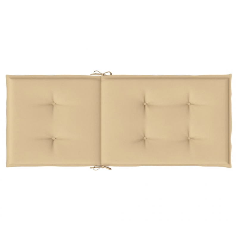 Hochlehner-Auflagen 2 Stk. Melange Beige 120x50x4 cm Stoff