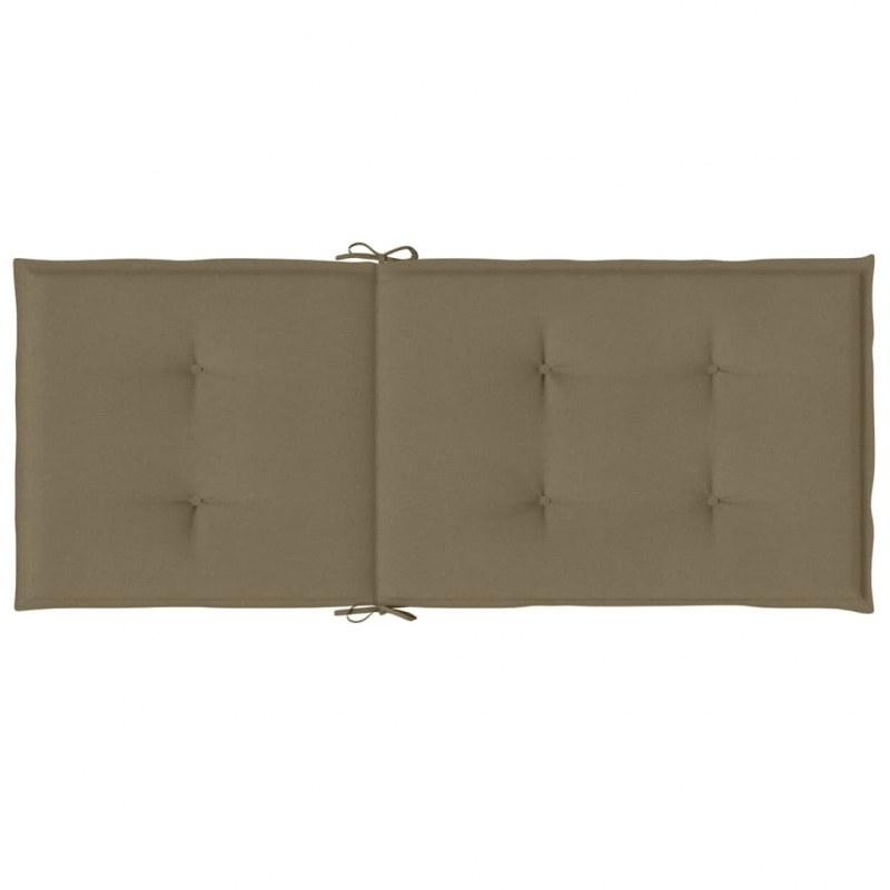 Hochlehner-Auflagen 2 Stk. Melange Taupe 120x50x4 cm Stoff
