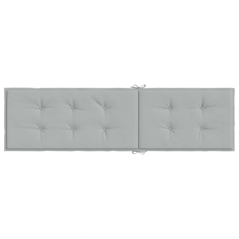 Liegestuhl-Auflage Melange Hellgrau (75+105) x 50 x 4 cm Stoff