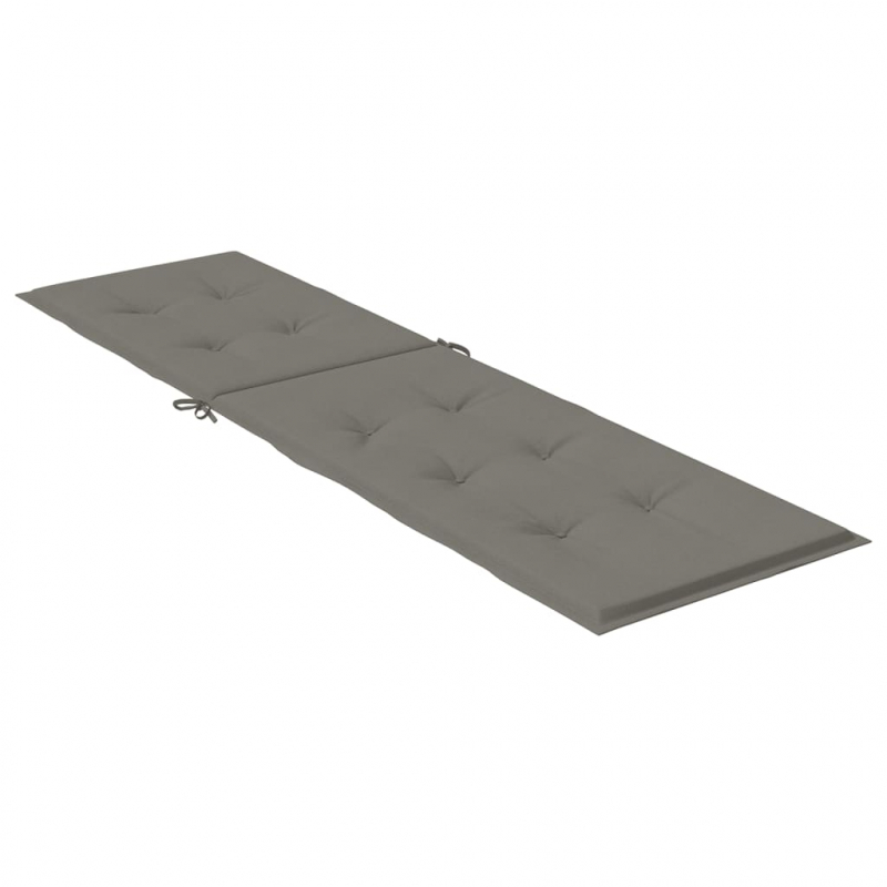 Liegestuhl-Auflage Melange Dunkelgrau (75+105) x 50 x 4 cm Stoff