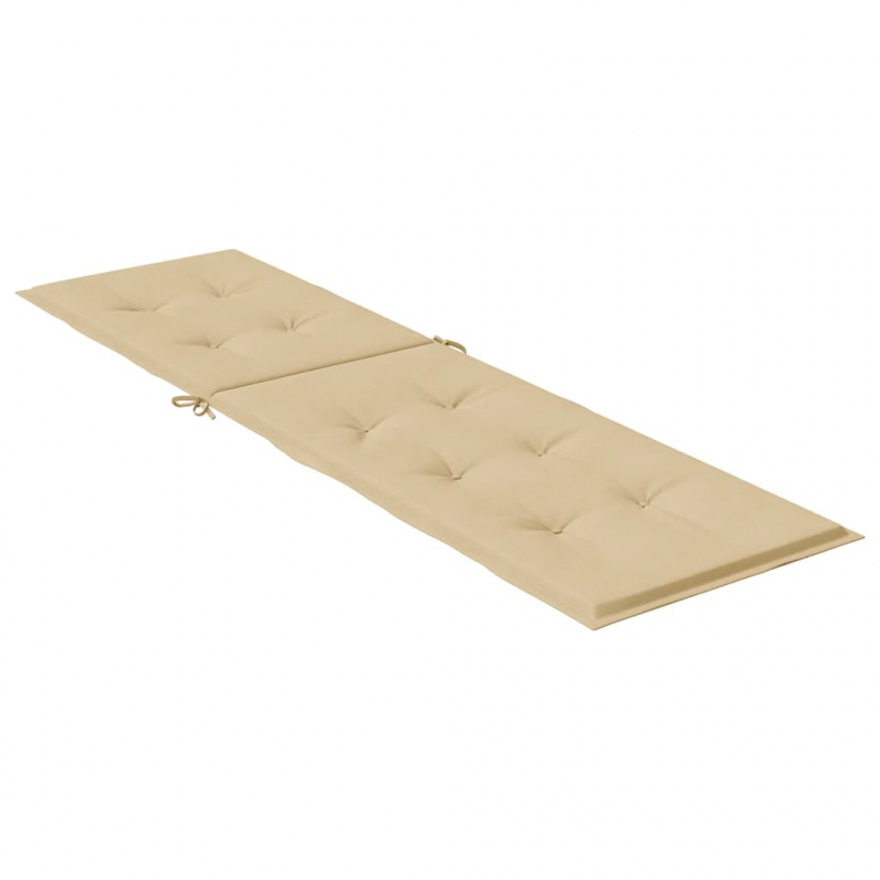 Liegestuhl-Auflage Melange Beige (75+105) x 50 x 4 cm Stoff