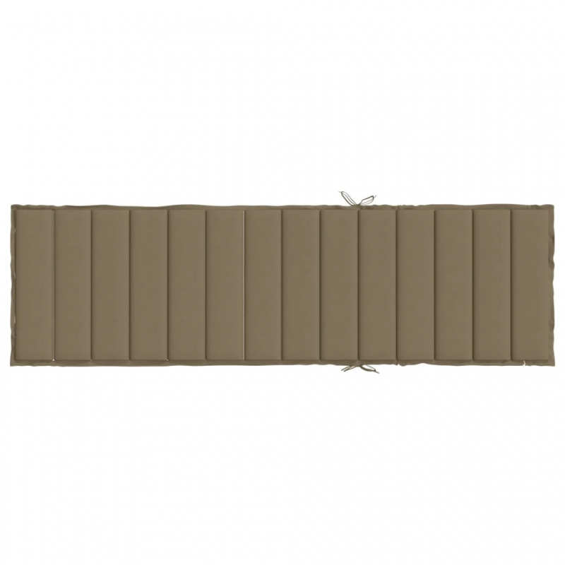 Sonnenliegen-Auflage Melange Taupe 200x50x4 cm Stoff
