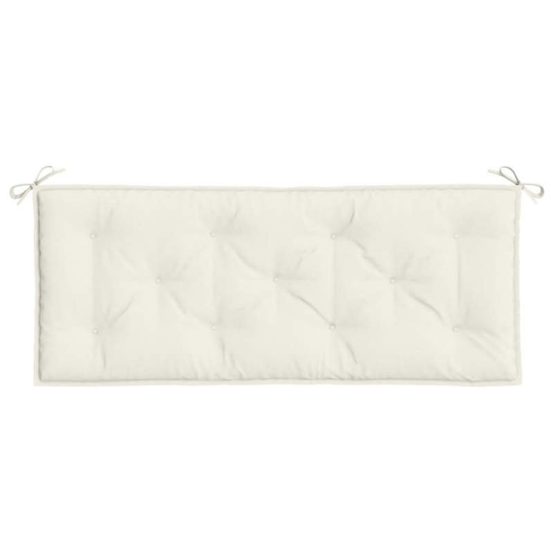 Gartenbank-Auflage Melange Creme 120x50x7 cm Stoff