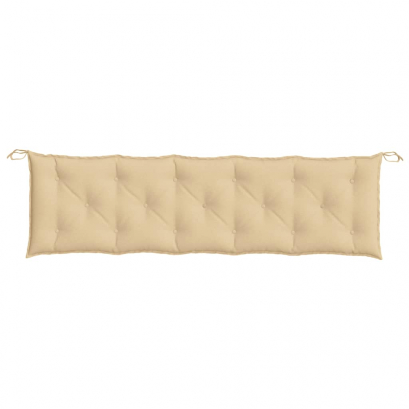 Gartenbank-Auflagen 2 Stk. Melange Beige 180x50x7 cm Stoff