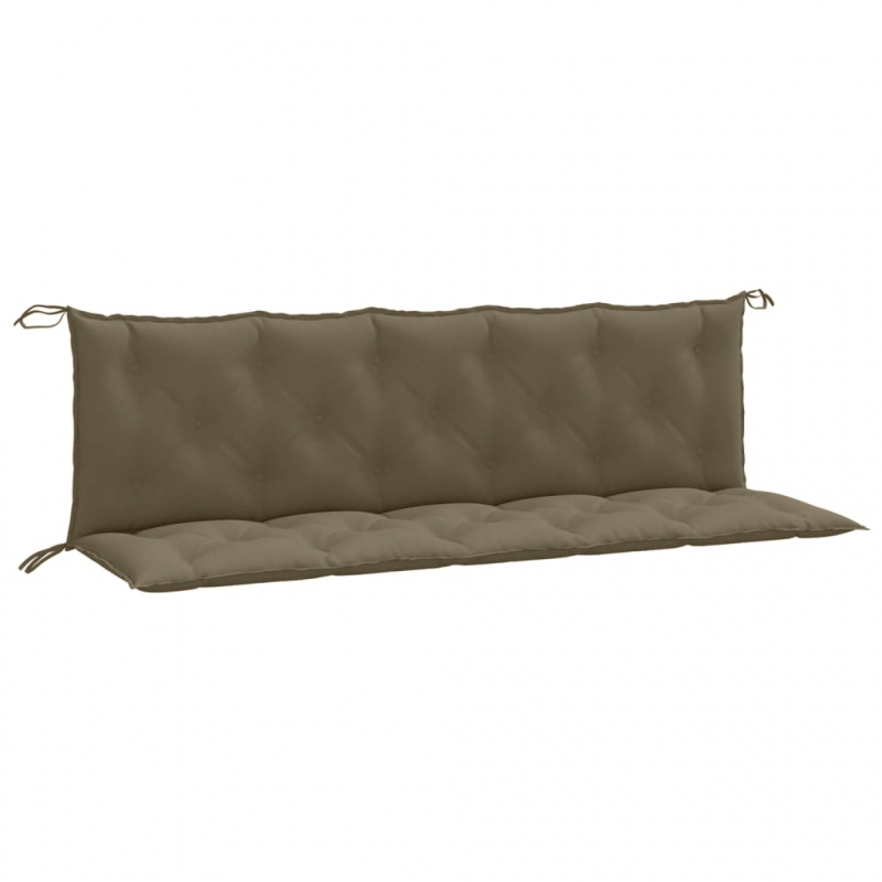 Gartenbank-Auflagen 2 Stk. Melange Taupe 180x50x7 cm Stoff