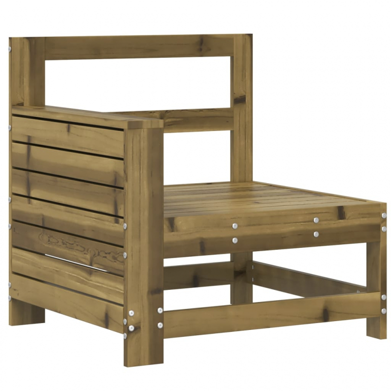 Gartensofa mit Armlehne 69x62x70,5 cm Kiefernholz Imprägniert
