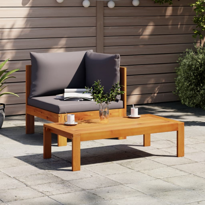 Garten-Ecksofa mit Kissen Massivholz Akazie