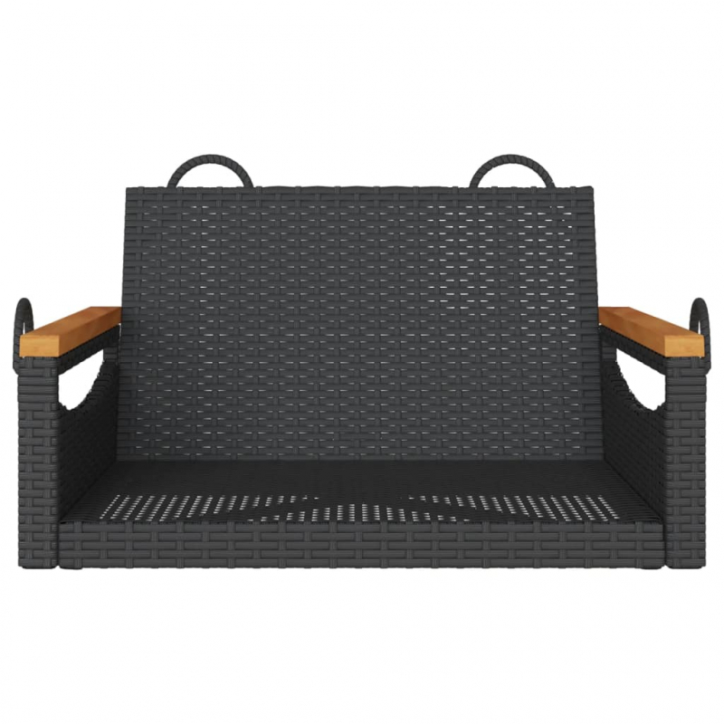 Hängesessel Schwarz 63x62x40 cm Poly Rattan
