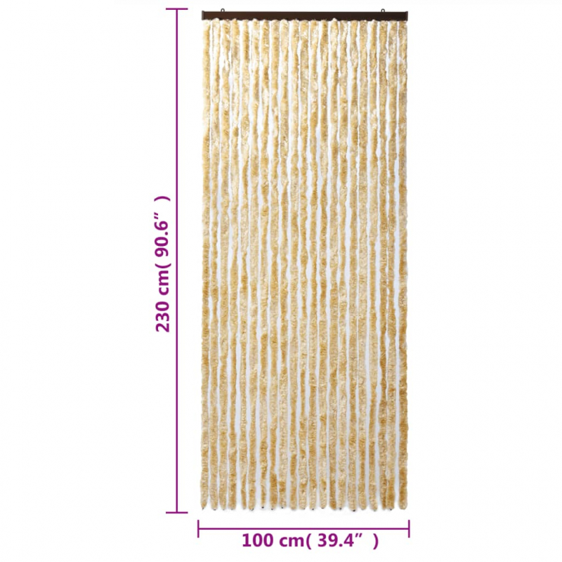 Fliegenvorhang Beige 100x230 cm Chenille